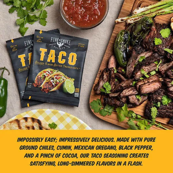 Fire Smoke Society Taco assaisonnement 12 sachets mild