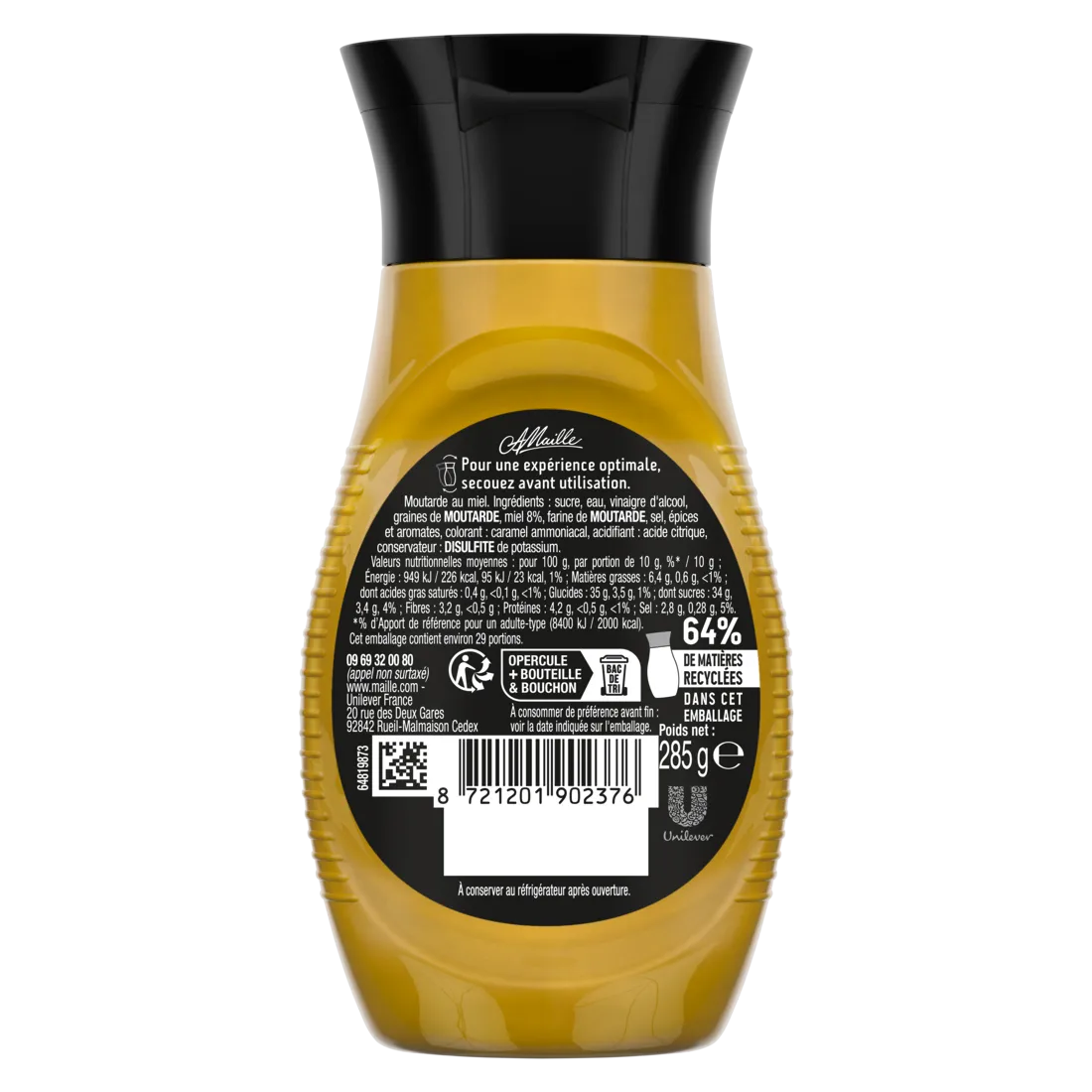 Maille Moutarde au Miel flacon souple 285g douce