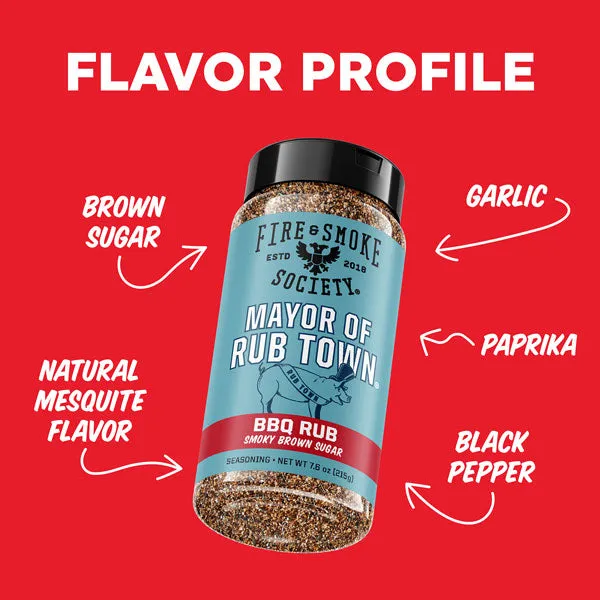 Fire Smoke Society Mayor of Rub Town rub BBQ 7.6 oz mesquite