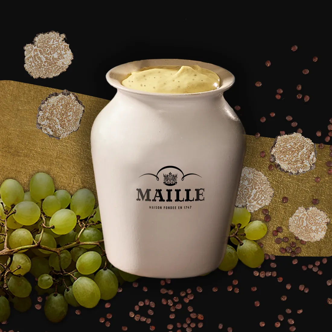 Maille Moutarde Chardonnay Truffe Blanche 250g