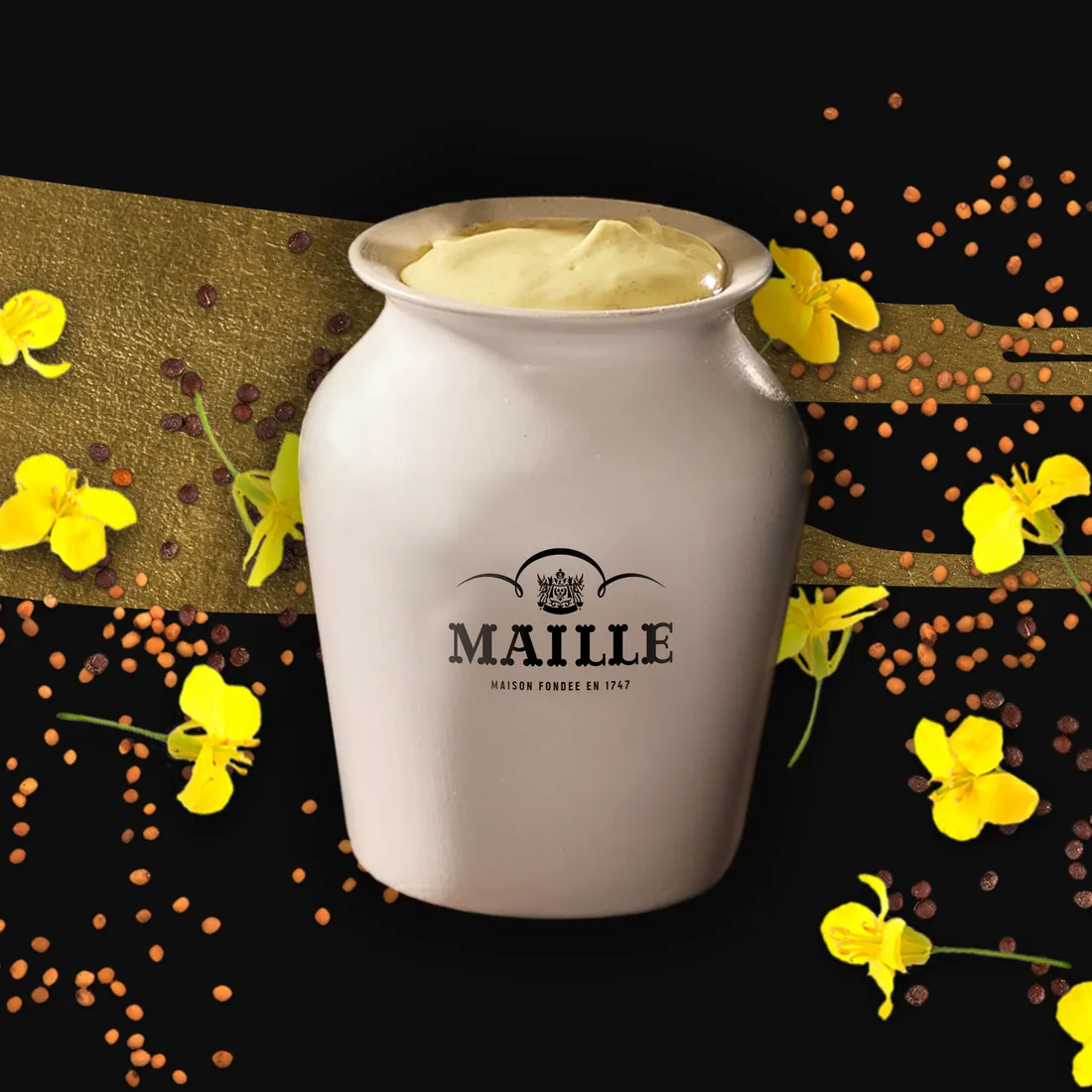 Maille L'Originale moutarde vin blanc pot grès