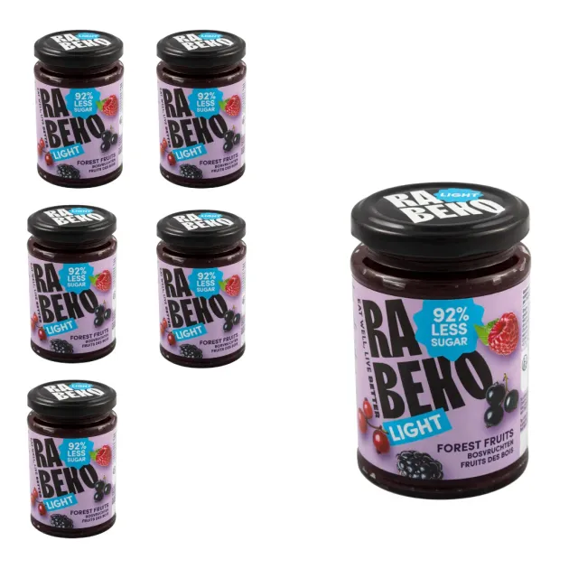 Rabeko Light confiture fruits des bois sans sucre 6x230g