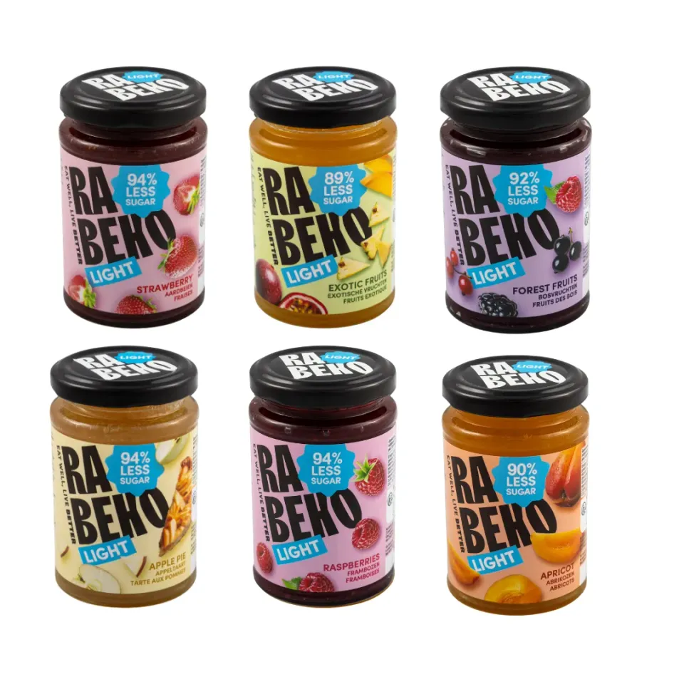 Rabeko Light Jam confiture sans sucre lot 6x230g mix