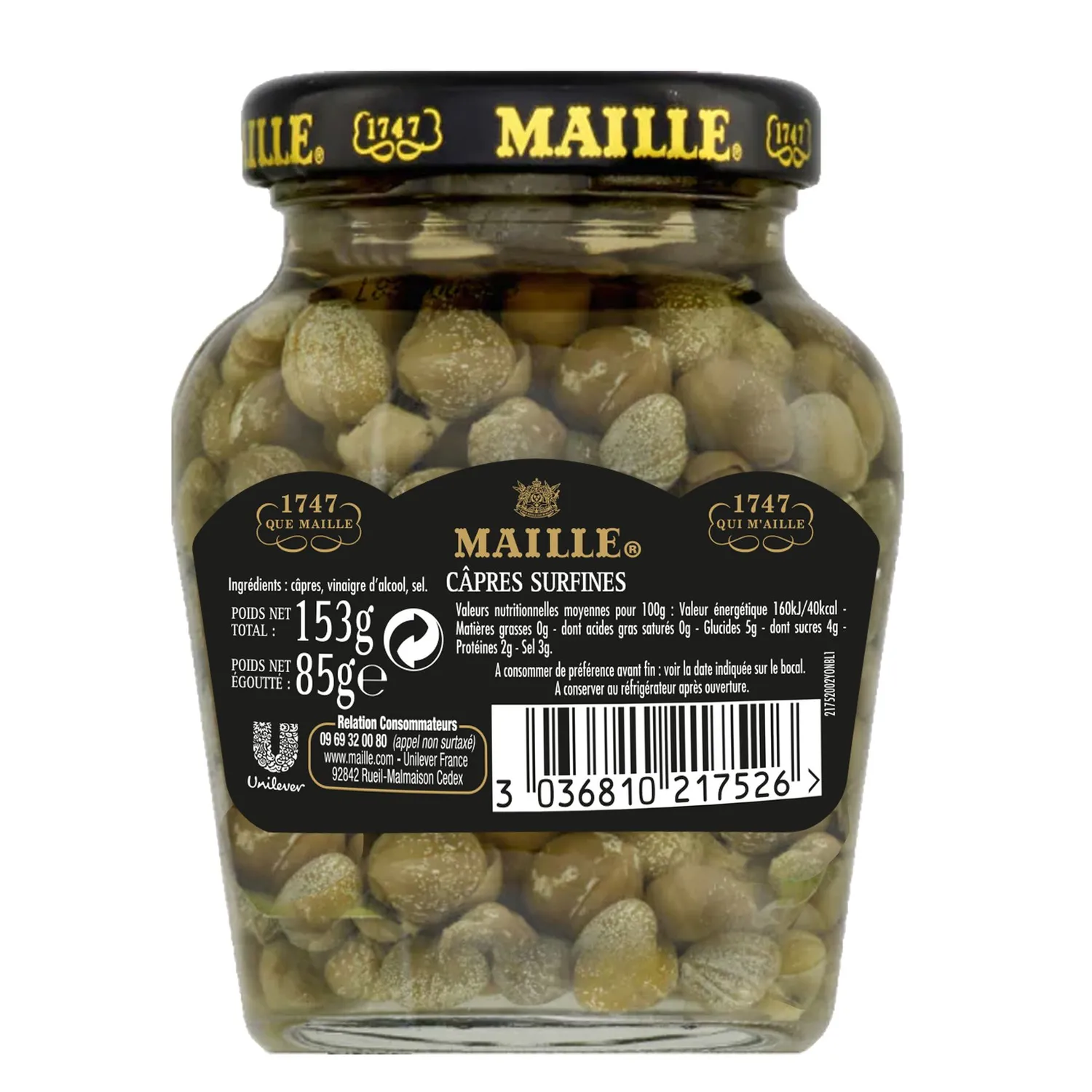 Maille Surfines câpres bocal 85 g méditerranéennes