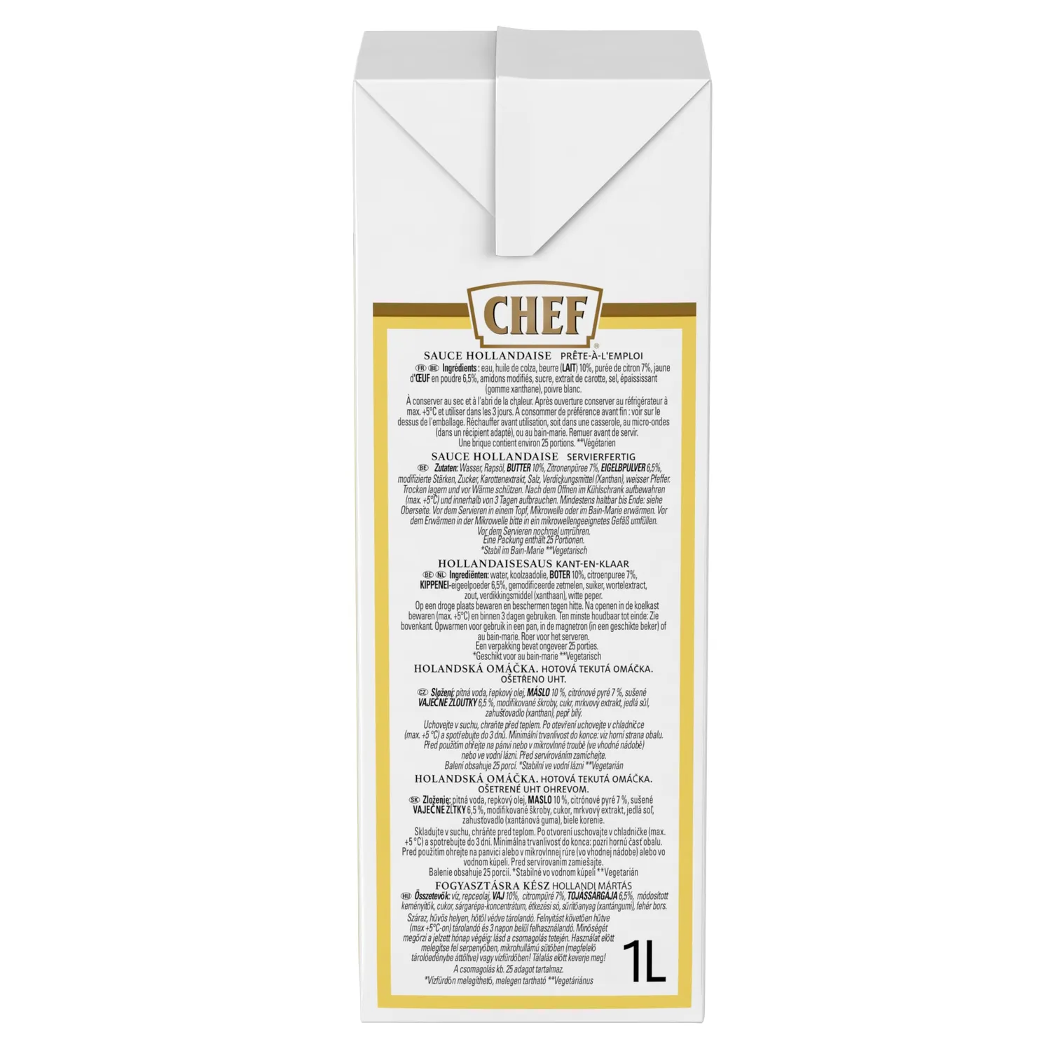 CHEF Sauce Liquide Hollandaise sauce brique 1L citron
