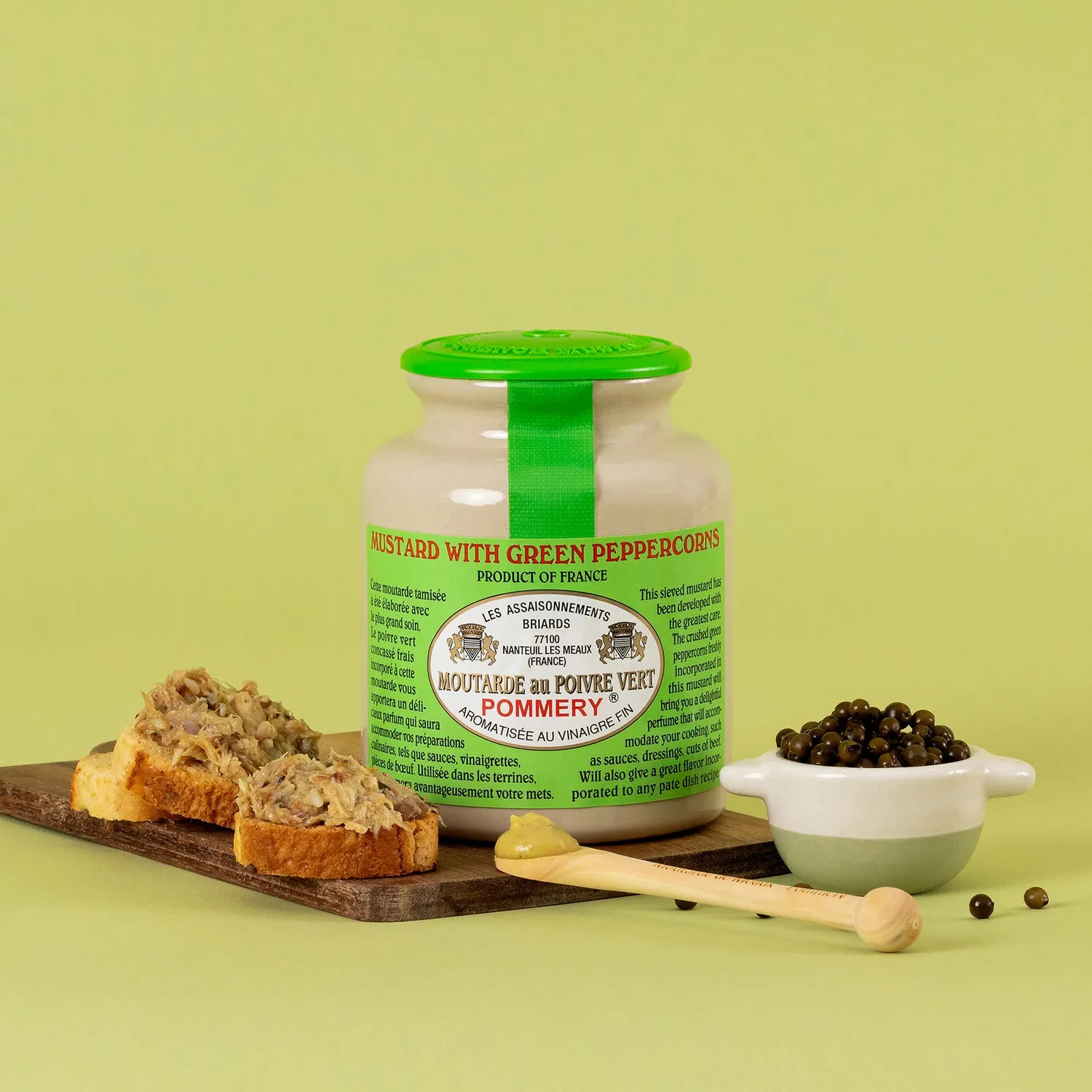 Pommery Poivre Vert Moutarde fine 250g piquante