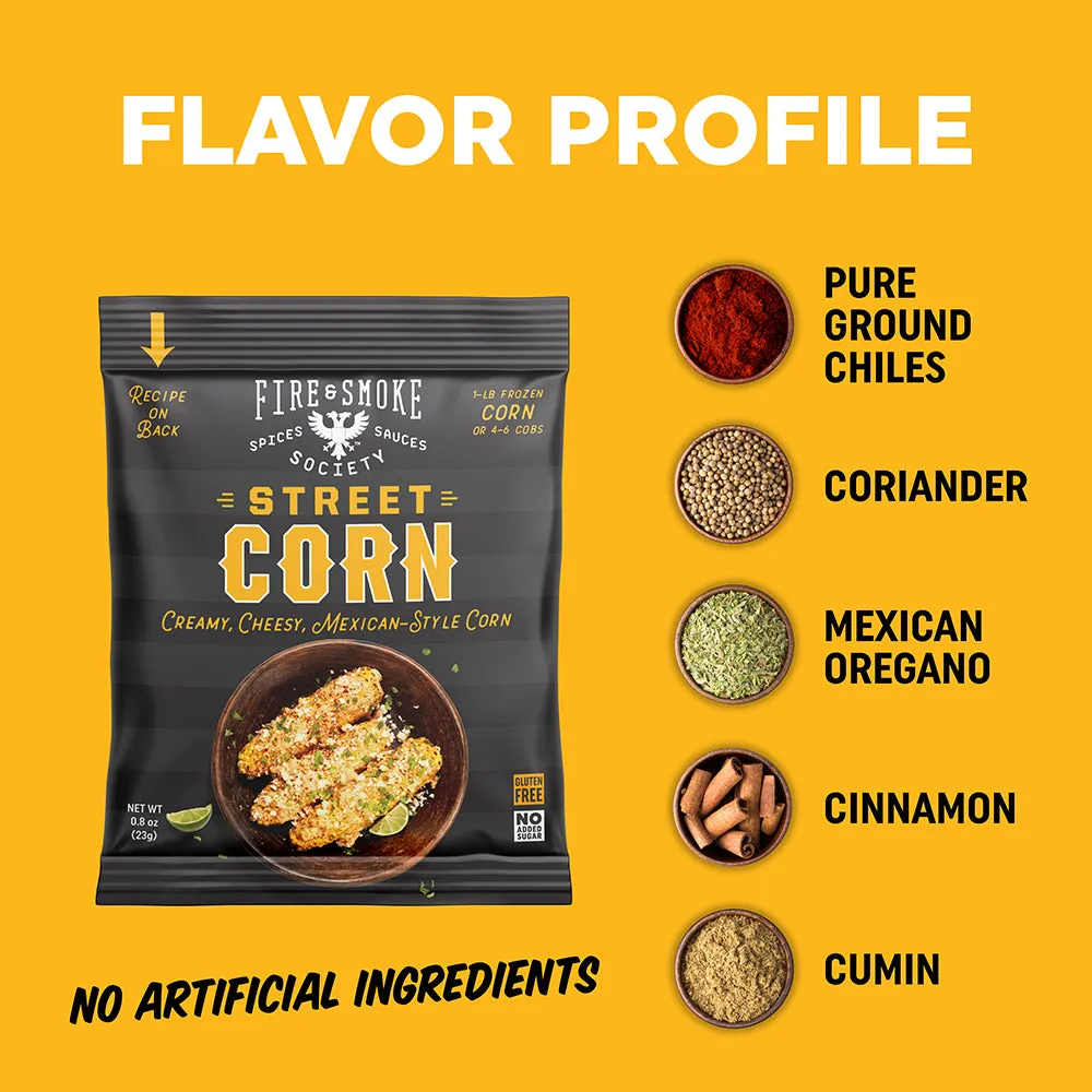 Fire Smoke Society Street Corn mélange 12 sachets maïs