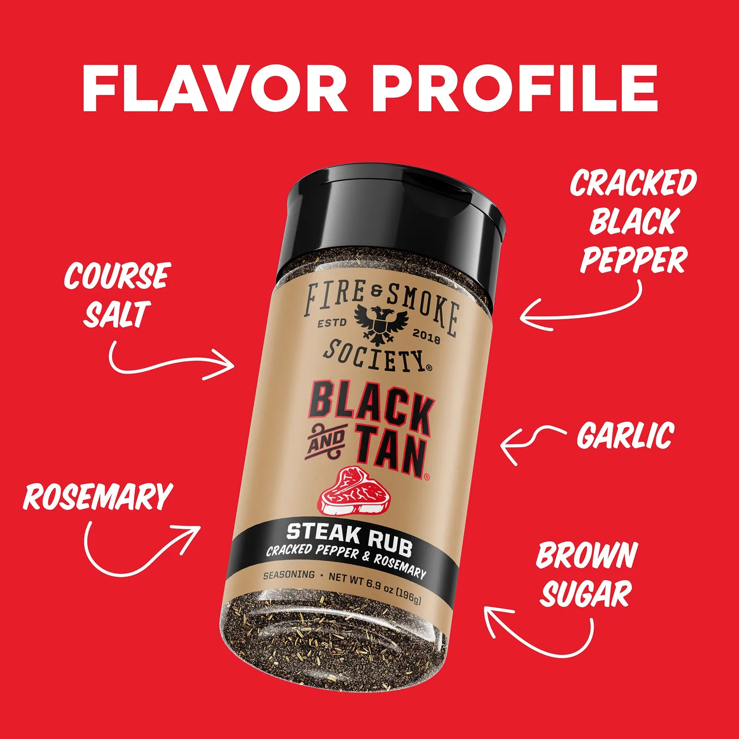 Fire Smoke Society Black & Tan rub steak poivre