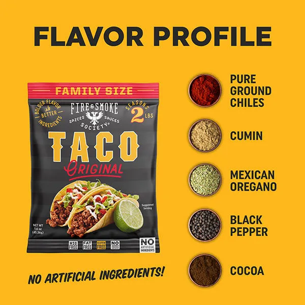 Fire Smoke Society Taco assaisonnement 12 sachets mild