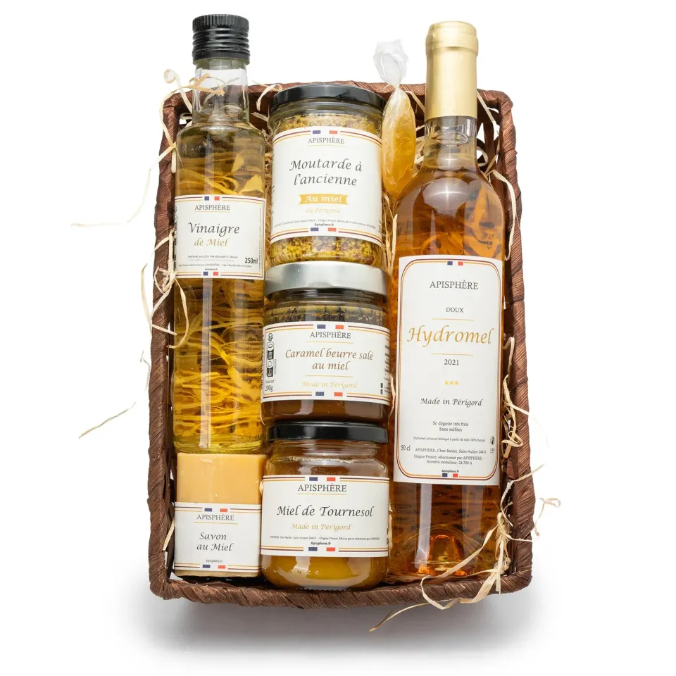 Apisphere Panier Extra panier garni miel moutarde hydromel
