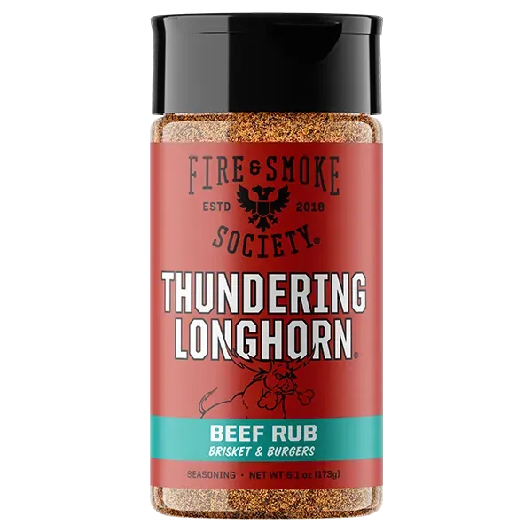 Fire Smoke Society Thundering Longhorn rub bœuf XL café ancho