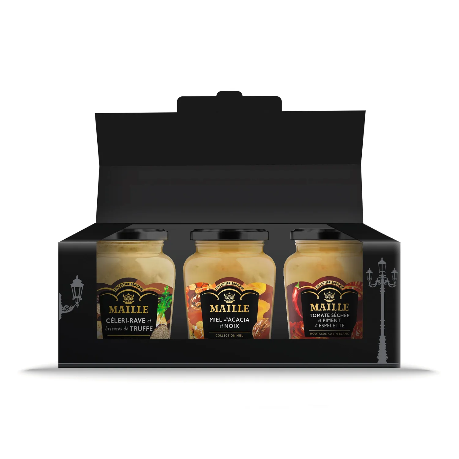 Maille Coffret Marinades 3x108g miel truffe espelette
