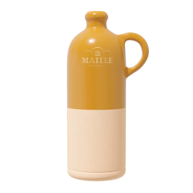 Maille Cruchon Bi Matière Jonquille pot à moutarde grès