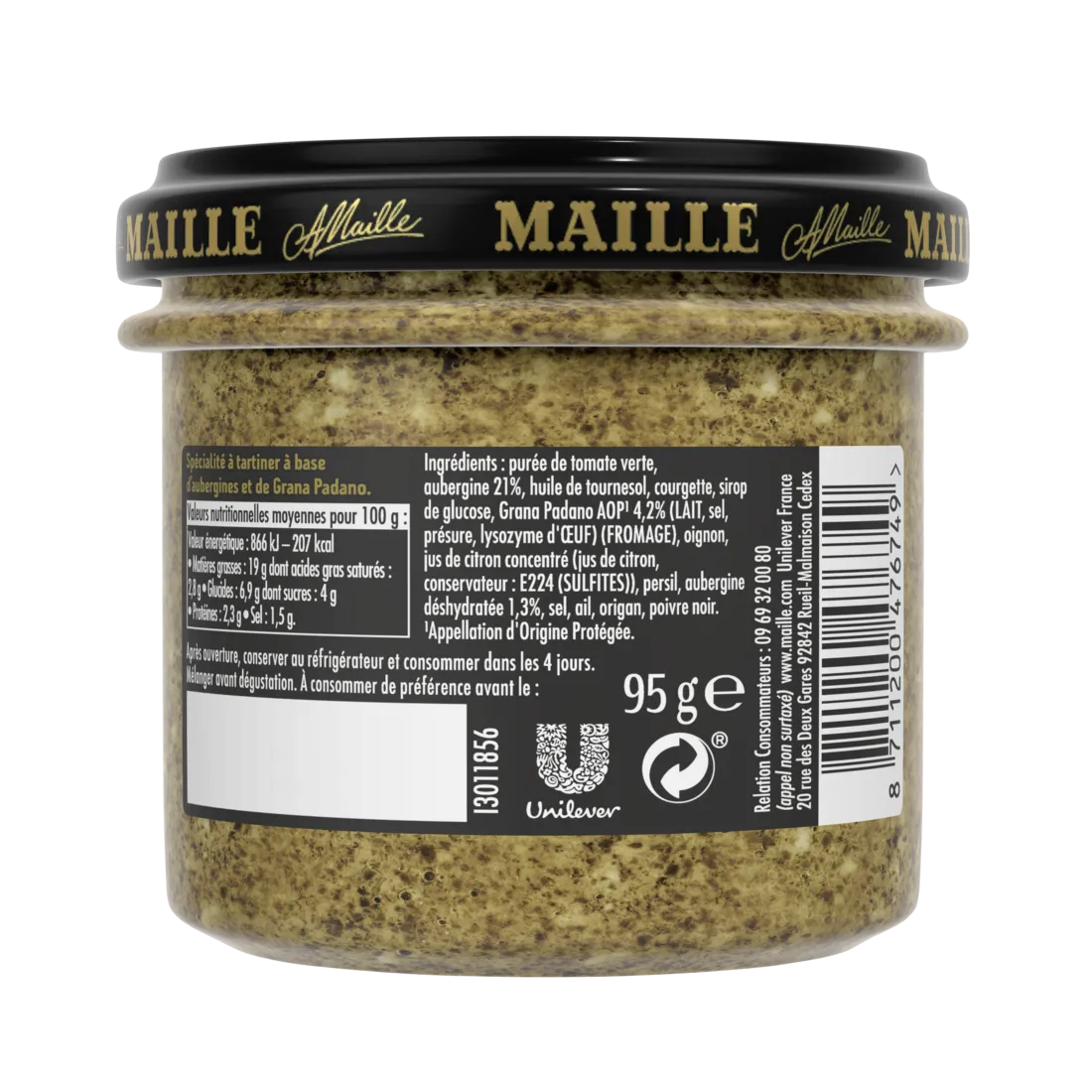 Maille Apéritif Aubergines Grana Padano 95g tartinade