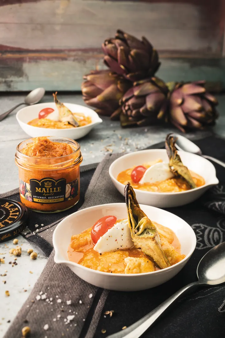Maille Apéritif Artichaut Mascarpone Tomates Cerises tartinade 95g onctueuse