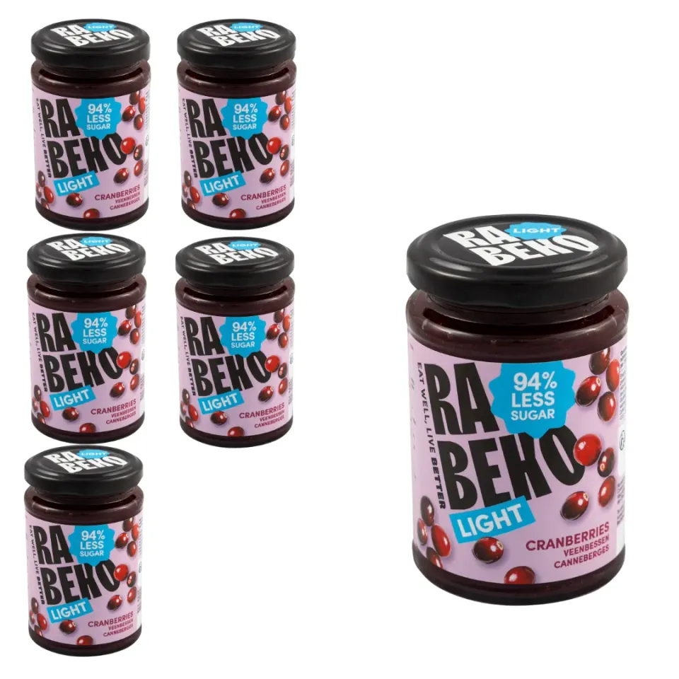 Rabeko Light confiture canneberge 6x230g