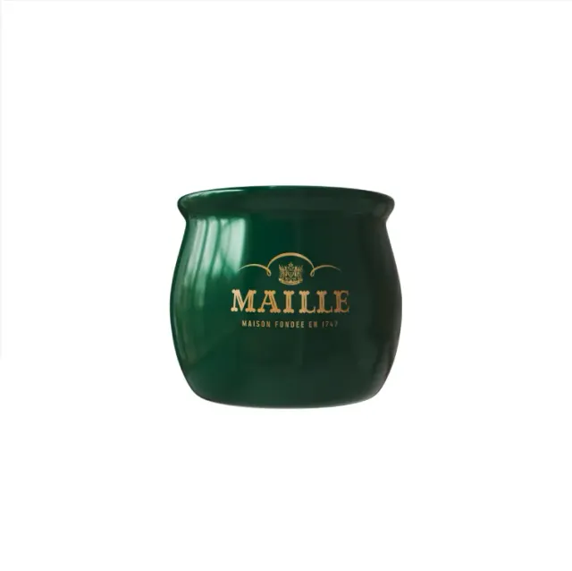 Maille Digoin pot à sauce grès vert sapin artisanal