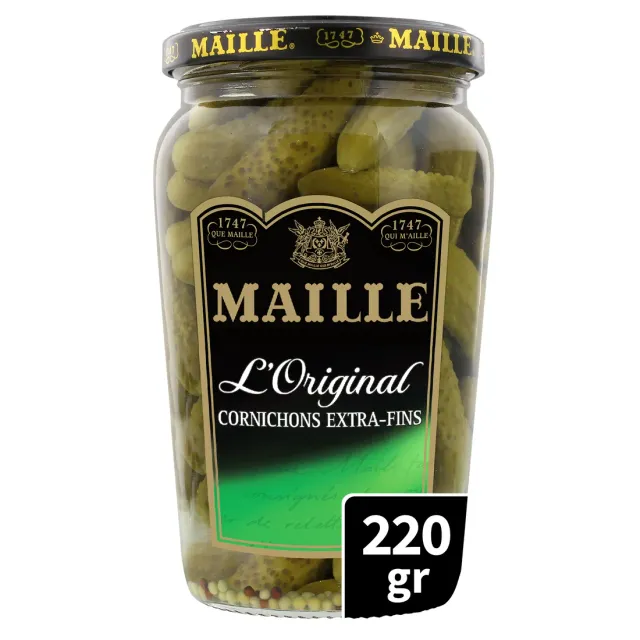 Maille L'Original Cornichons Extra-Fins 220g Croquants