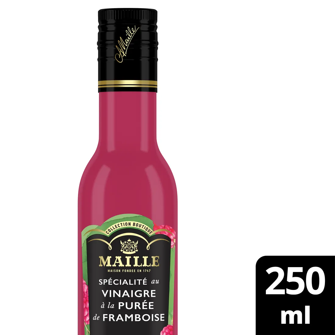 Maille vinaigre purée de framboise fruité bouteille 250 ml