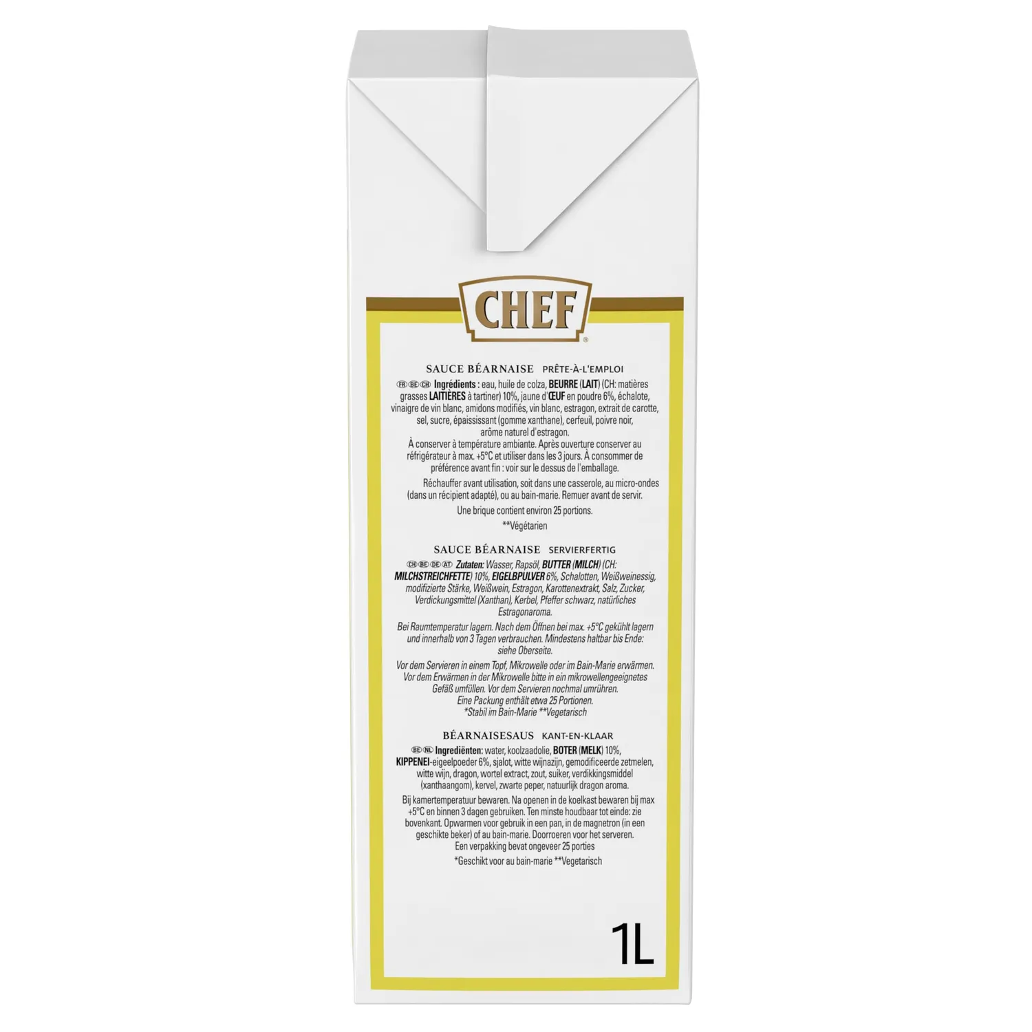 CHEF Sauce Liquide Béarnaise sauce brique 1L estragon