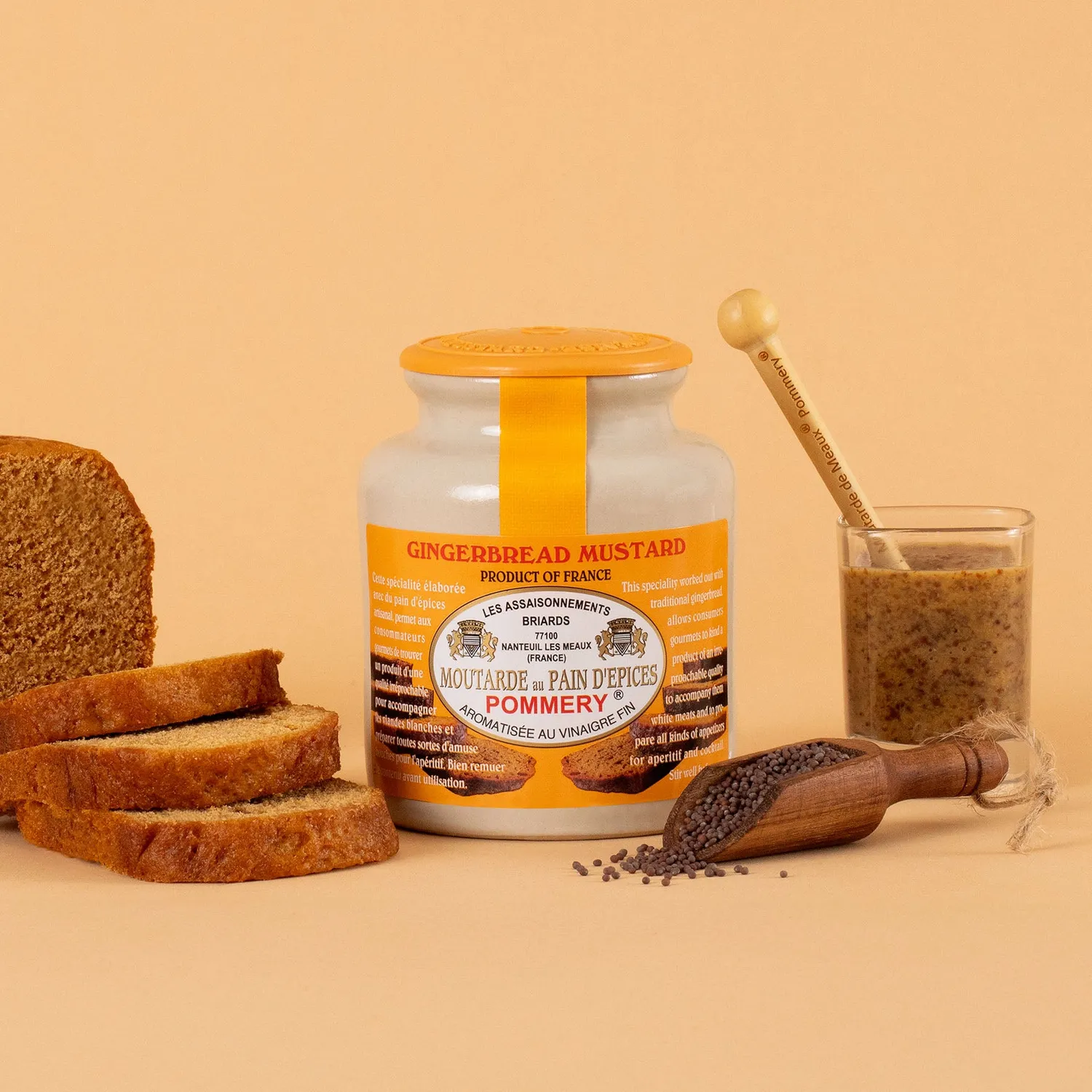 Pommery moutarde au pain d'épices 250g en grains douce