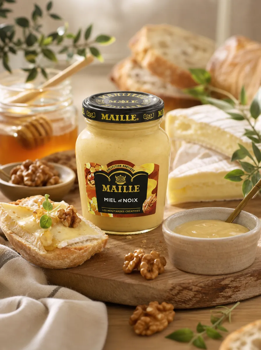 Maille moutarde miel et noix 108 g onctueuse douce