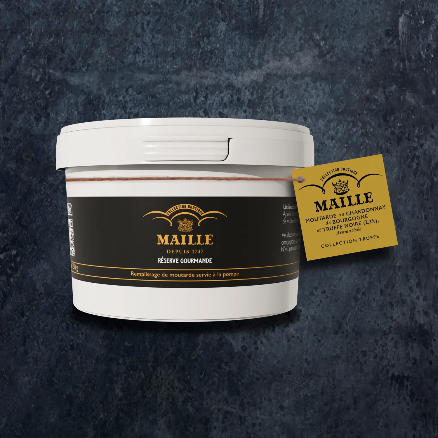 Maille Réserve Gourmande Moutarde Chardonnay Truffe Noire 125g