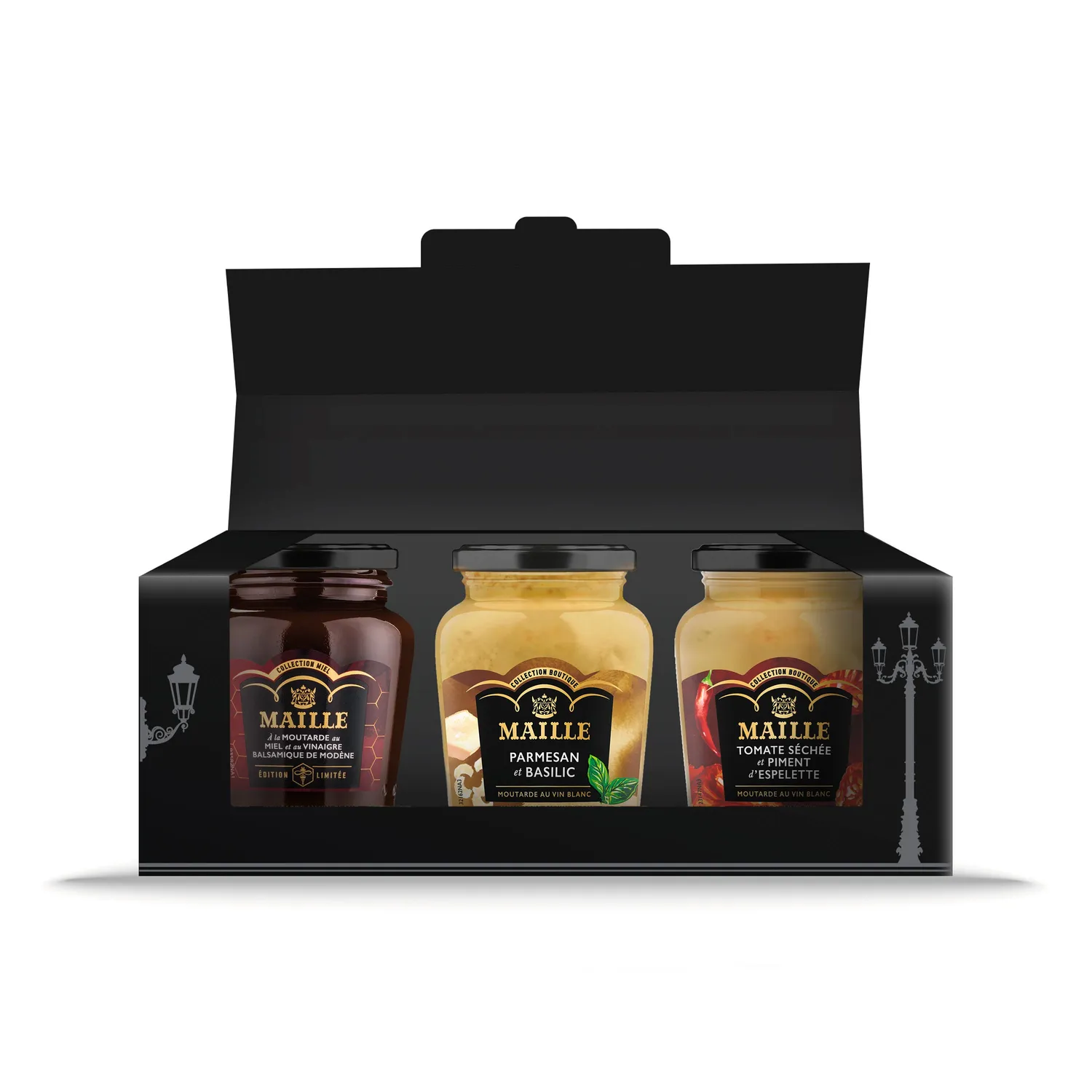 Maille coffret Saveurs du Sud trio moutardes 3 x 108 g