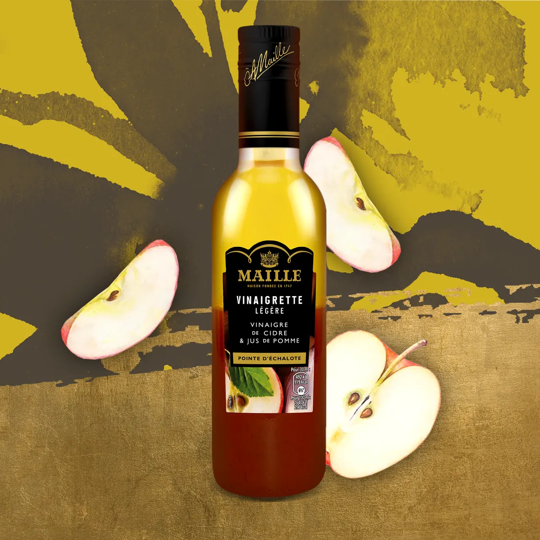 Maille Vinaigrette Légère cidre pomme échalote 36cl