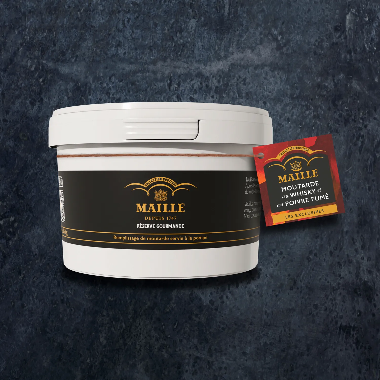 Maille Réserve Gourmande Moutarde au Whisky et au poivre fumé 125g