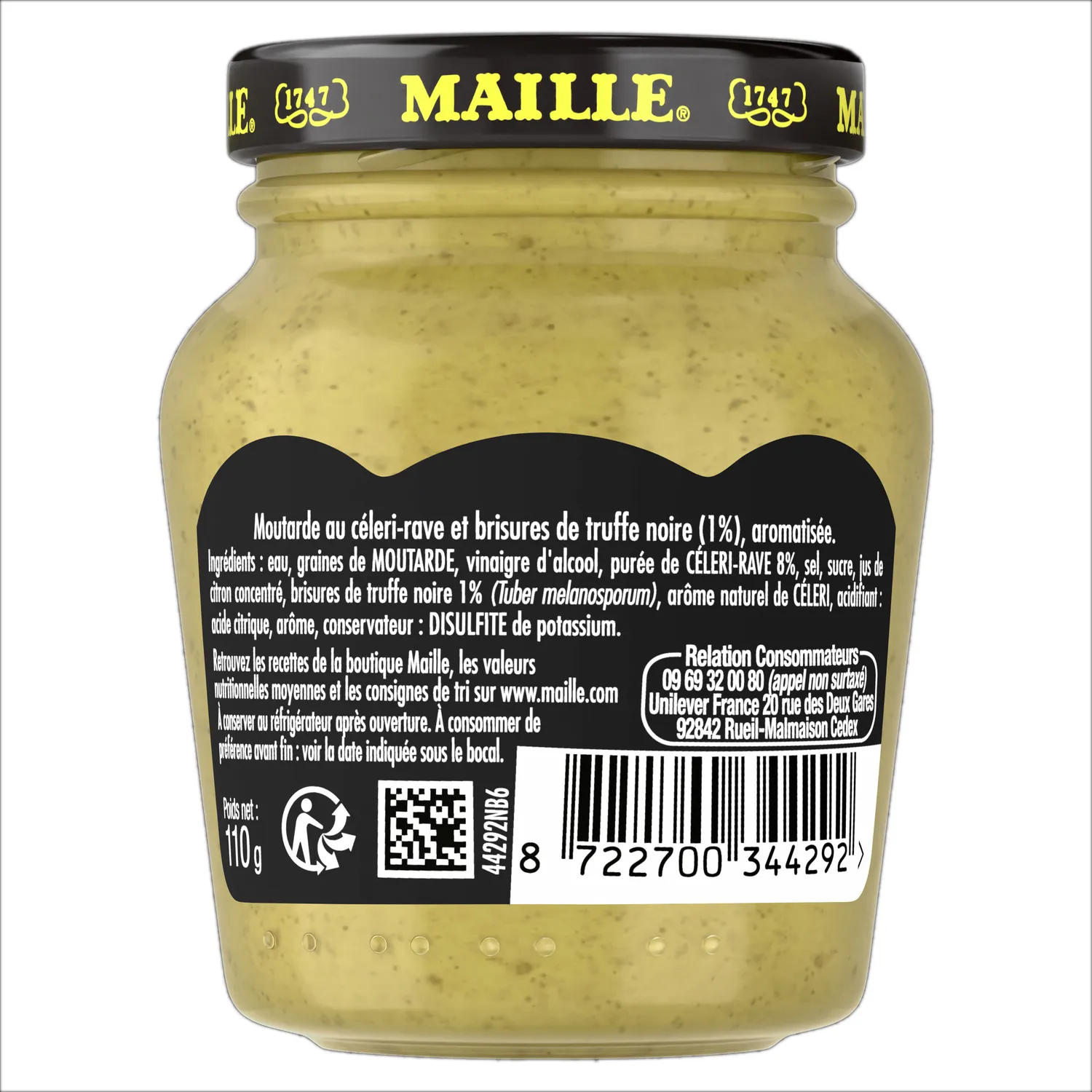 Maille Collection Truffe Céleri et Brisures de Truffe moutarde 108g mi-forte