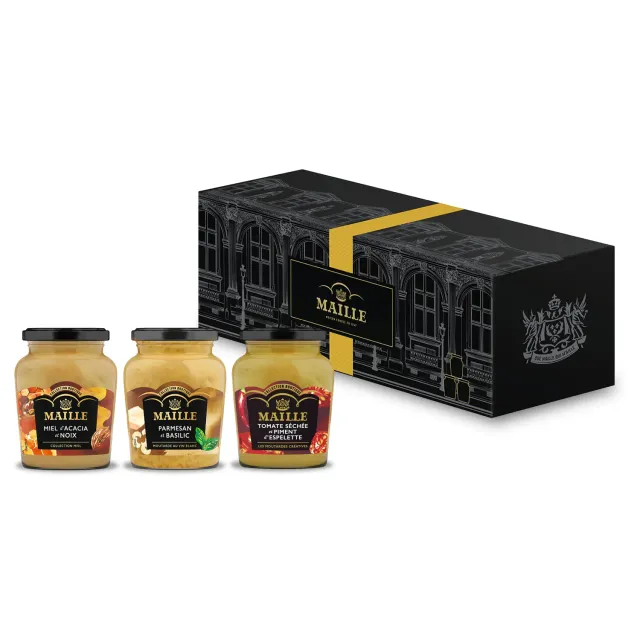 Maille Les Créatives coffret 3 moutardes 3x108g grillades