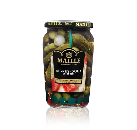 Maille Cornichons Aigres-Doux Extra-Fins 205g balsamique