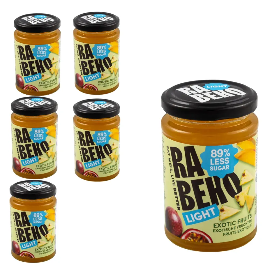 Rabeko Light Jam confiture fruits exotiques 6x230g sans sucre