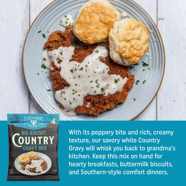 Fire Smoke Society Country Gravy mélange pour sauce 12 sachets poivré