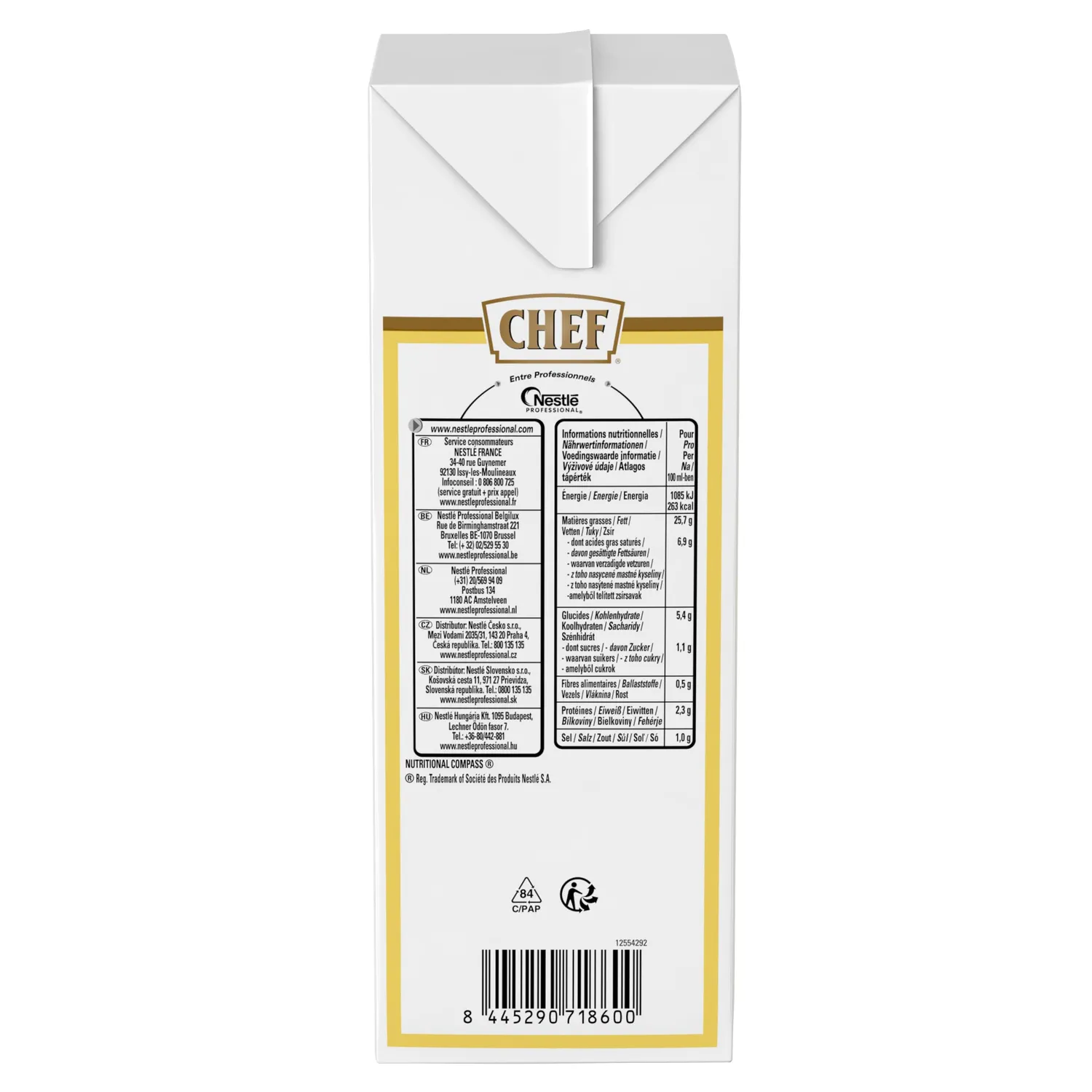 CHEF Sauce Liquide Hollandaise sauce brique 1L citron