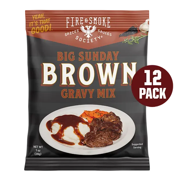 Fire Smoke Society Brown Gravy Mix fond brun 12 sachets boeuf