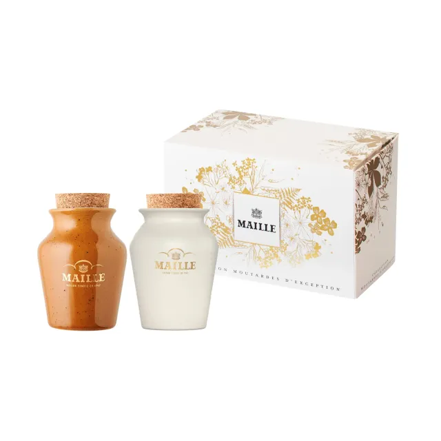 Maille Coffret Duo Signature moutardes 2x125g pots grès
