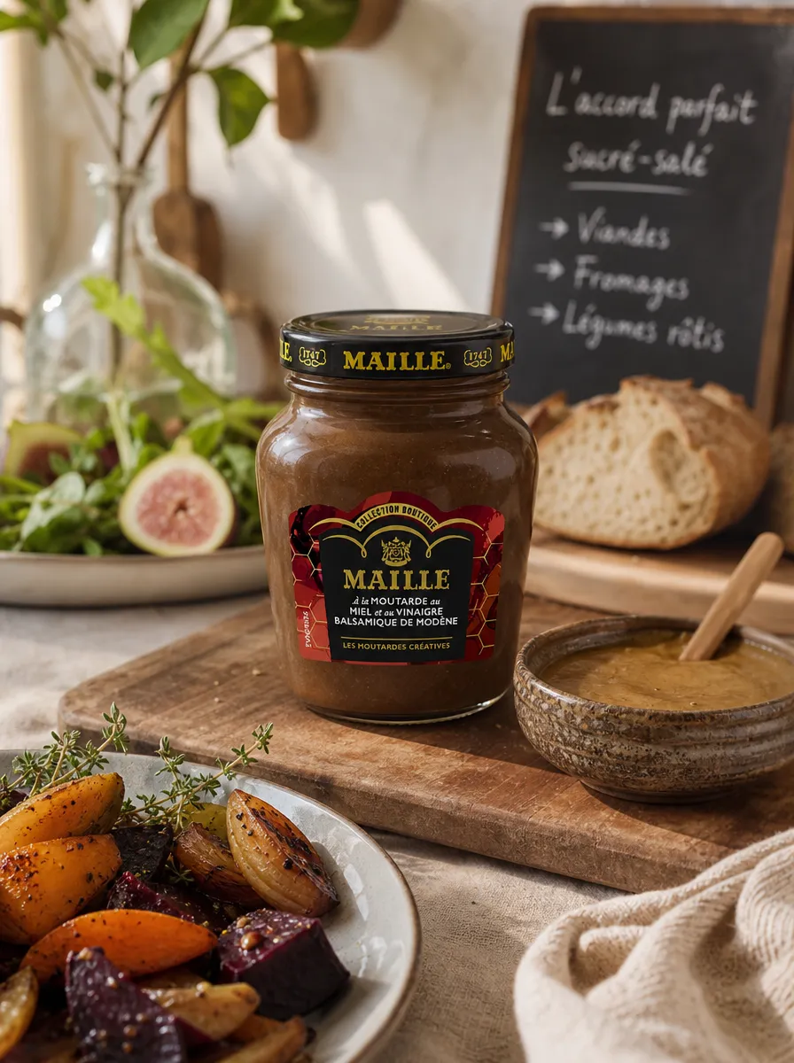 Maille moutarde au miel balsamique Modène 117g douce