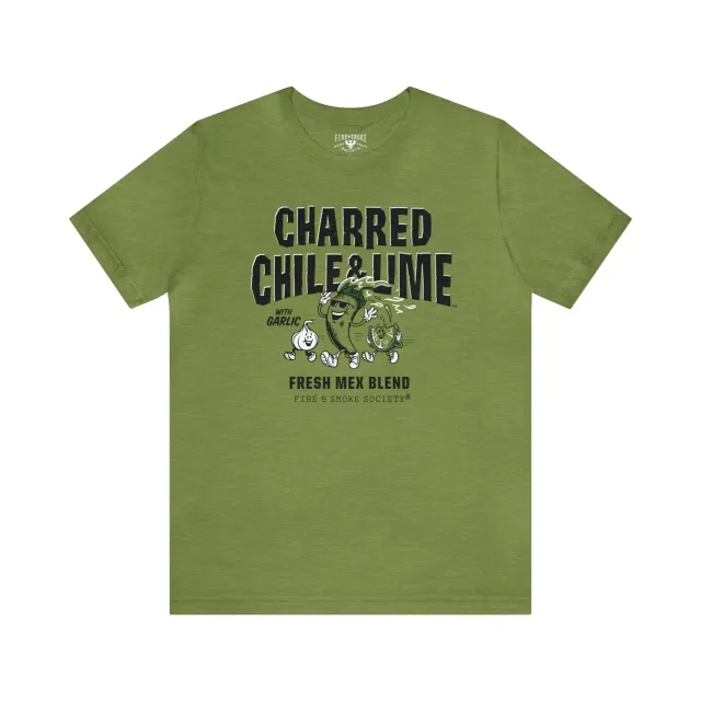 Fire Smoke Society Charred Chili Lime t-shirt vert M