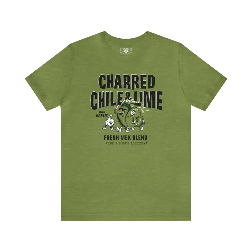 Fire Smoke Society Charred Chili Lime t-shirt vert M