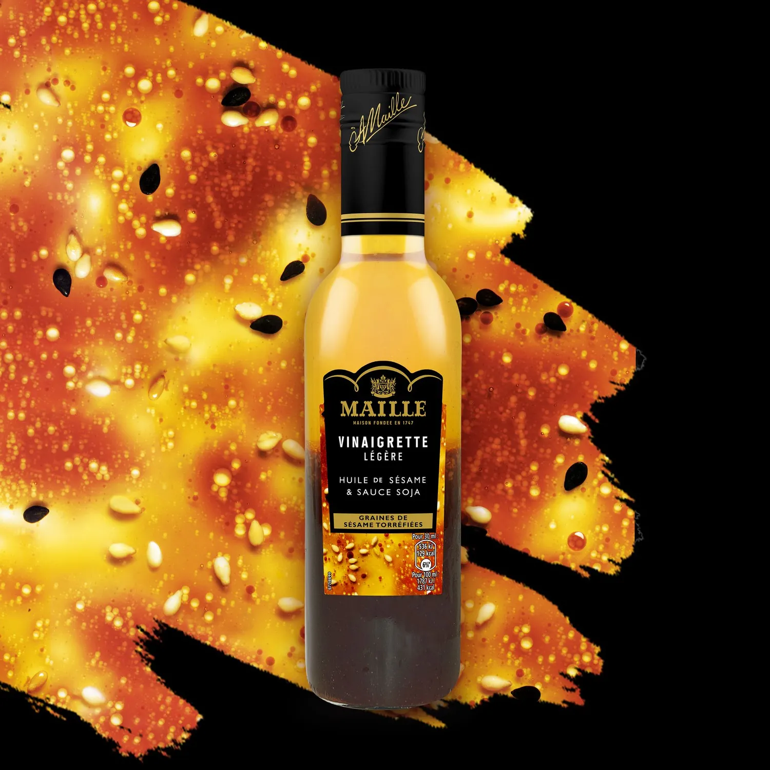 Maille Sésame Soja vinaigrette 360ml graines torréfiées