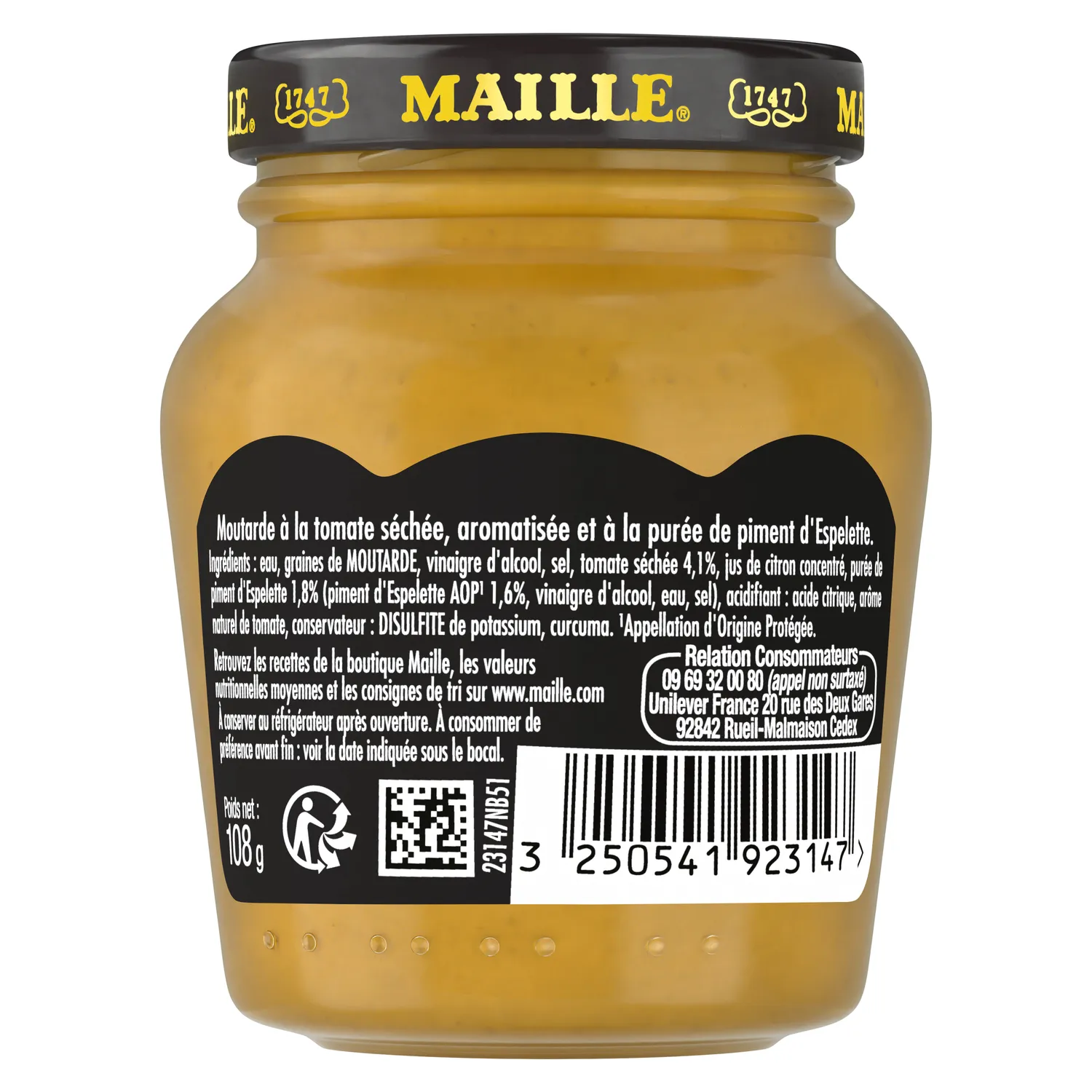 Maille Tomate Séchée Piment Espelette moutarde 108g relevée