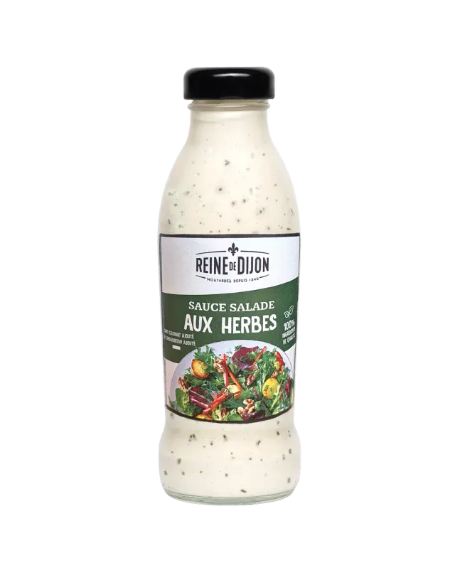 Reine de Dijon Sauce salade aux herbes onctueuse