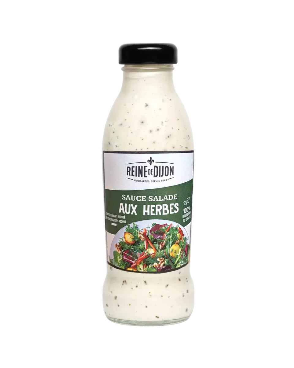 Reine de Dijon Sauce salade aux herbes onctueuse