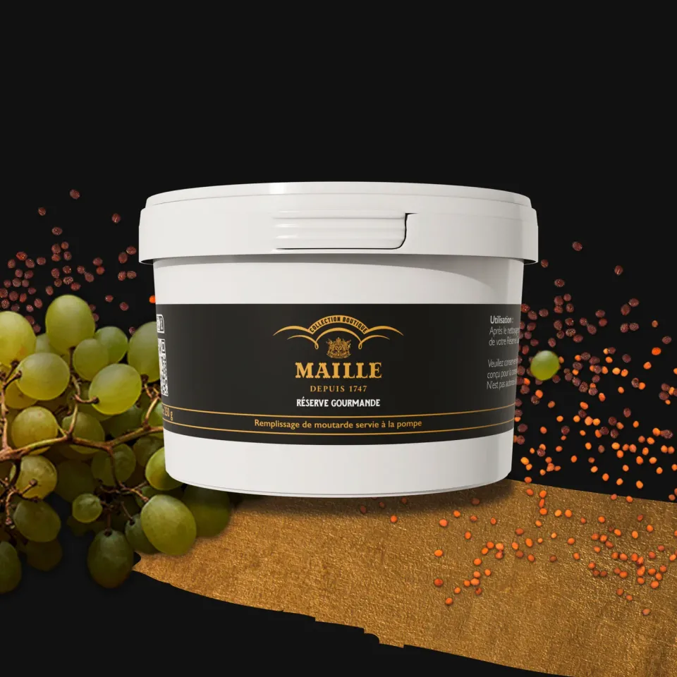 Maille Réserve Gourmande Moutarde au Chardonnay recharge 125g fine