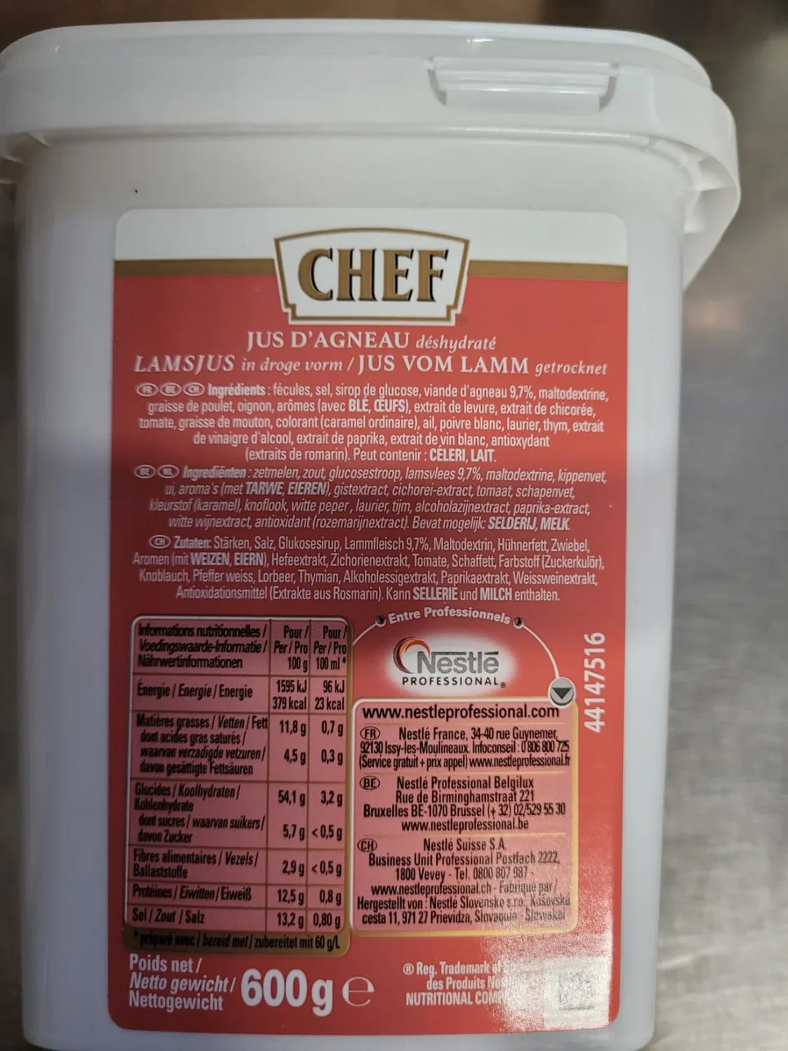 CHEF Jus d'Agneau jus déshydraté 600g