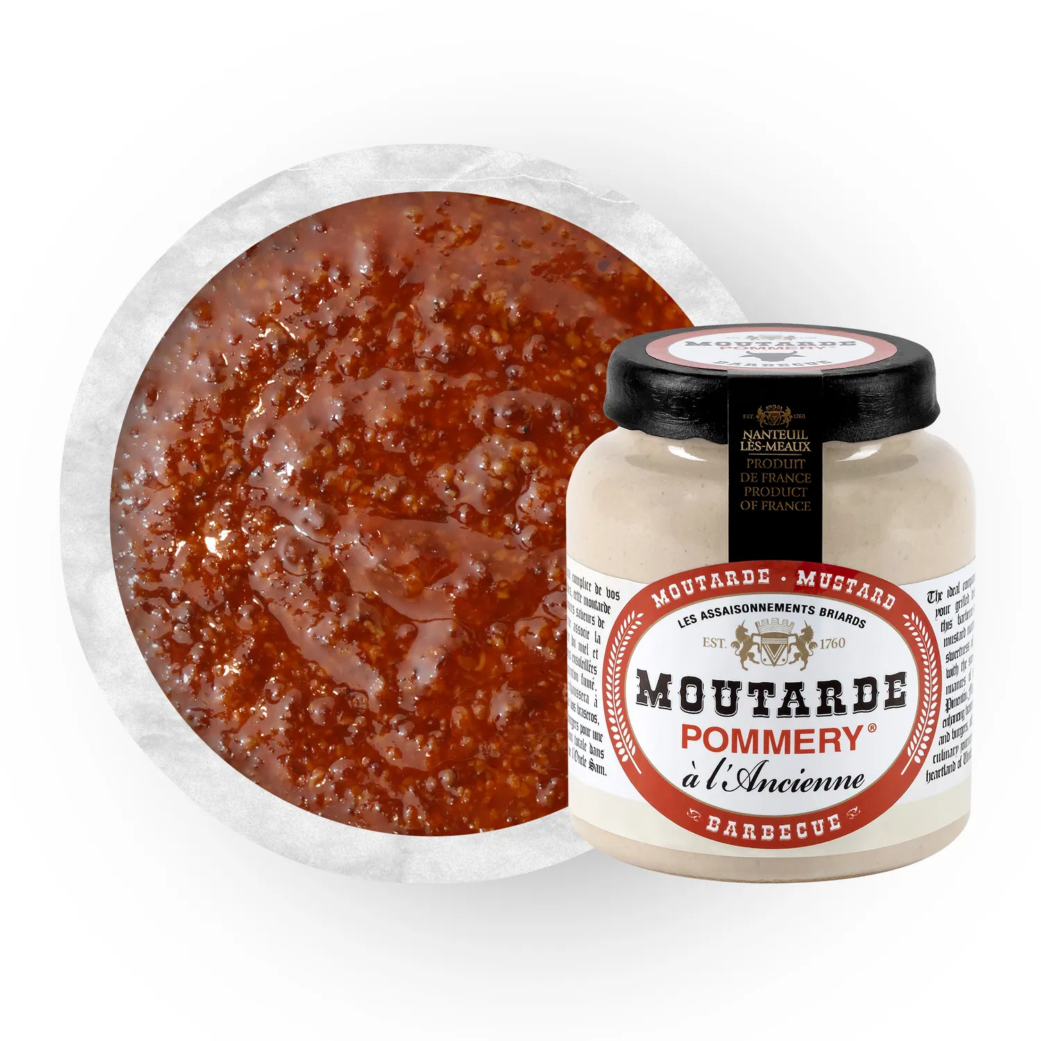 Pommery Barbecue Moutarde grains 100g miel pimenton