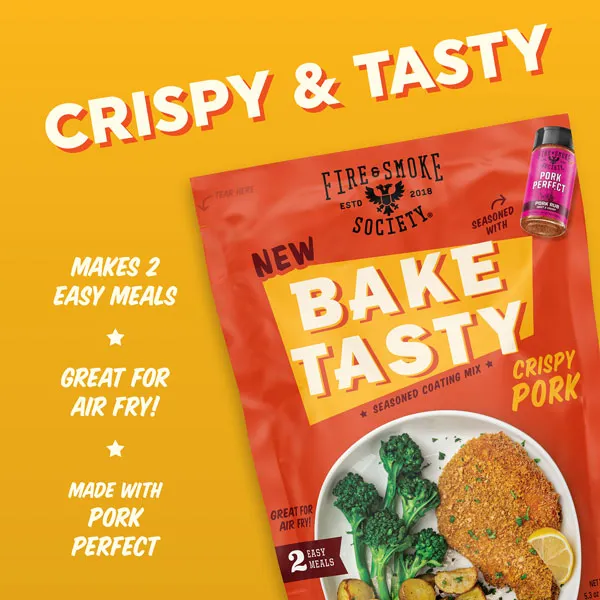 Fire Smoke Society Bake Tasty panure porc croustillante