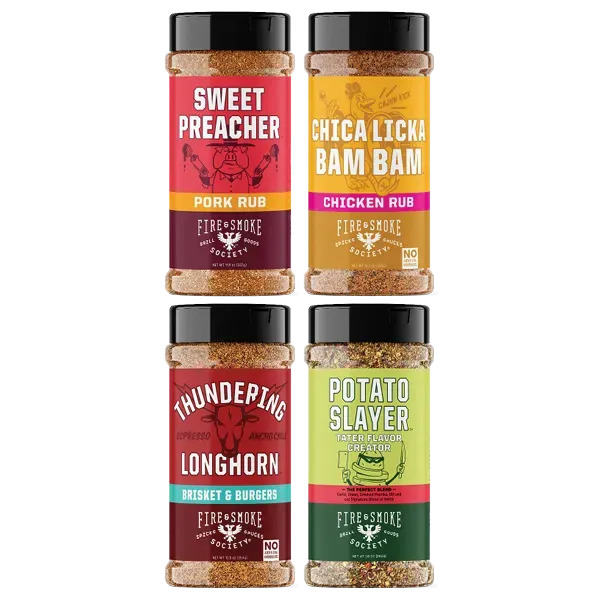 Fire Smoke Society Ultimate BBQ bundle épices lot 4 barbecue